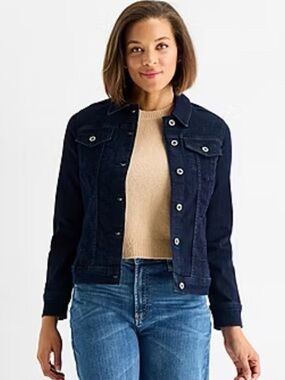 Liz Claiborne Dark Navy Denim Jacket